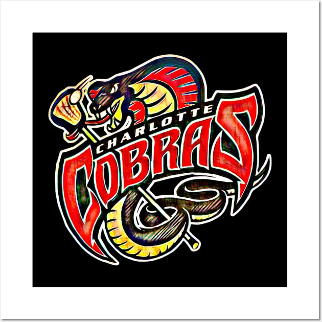 Charlotte Cobras Lacrosse Wall Art by Kitta’s Shop